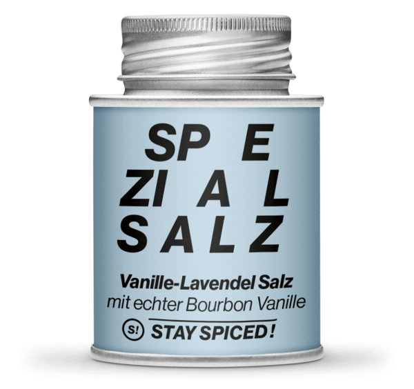 Lavendel-Vanille Salz fein - echte Bourbon Vanille