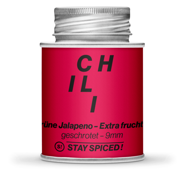 Jalapeno Chili, grün geschrotet 9mm - Extra Fruchtig!