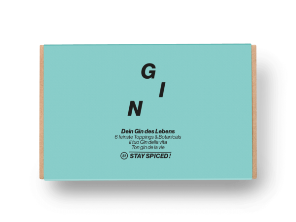 Geschenkbox "Gin & Botanicals" mit 6 ausgewählten Gewürzen