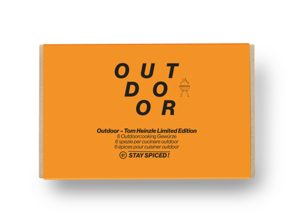 Geschenkbox "OUTDOOR" Tom Heinzle Limited Edition mit 6 ausgewählten Gewürzen