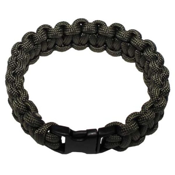 Armband, Paracord", Farbe: oliv mit Clipverschluss 2,3 cm Gr. L (22 cm)"