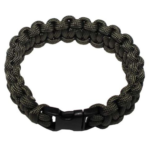 Armband, Paracord", Farbe: oliv mit Clipverschluss 2,3 cm Gr.M (20 cm)"