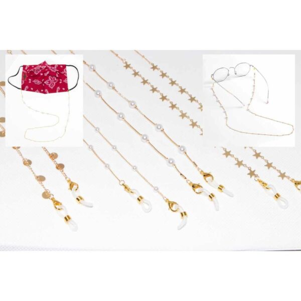 Brillenkette, Maskenkette, Ketten Mundschutzhalter Maskenhalter