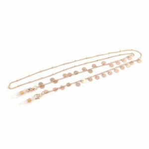 Brillenkette, Maskenkette, Ketten Mundschutzhalter Maskenhalter runde Plättchen