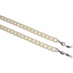 Brillenkette,Maskenkette,Universalkette,Kunststoffkette f. Brille/Gesichtsmaske cream