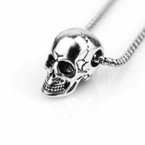 Edelstahl Kette mit Anhänger Totenkopf