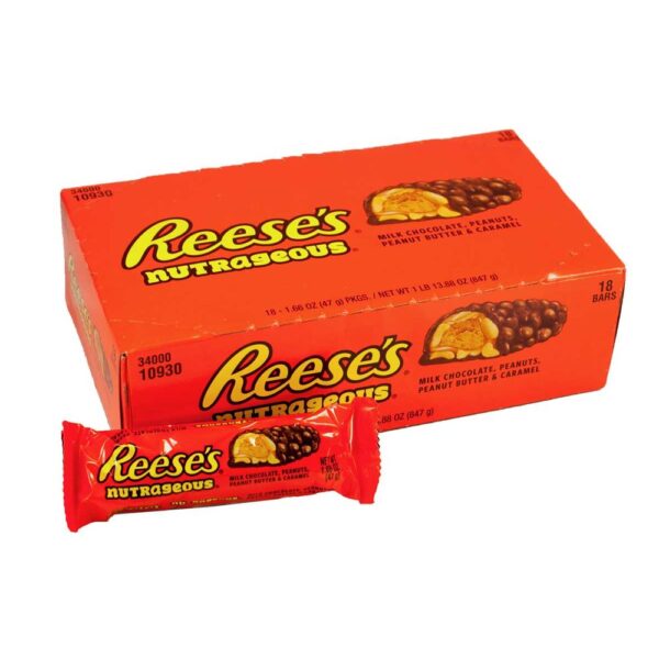 23,61 €/kg 18x Reeses Nutrageous, Import Schokoriegel