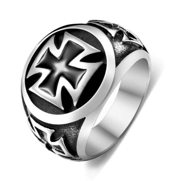 Herren Edelstahl Ring Eisernes Kreuz""