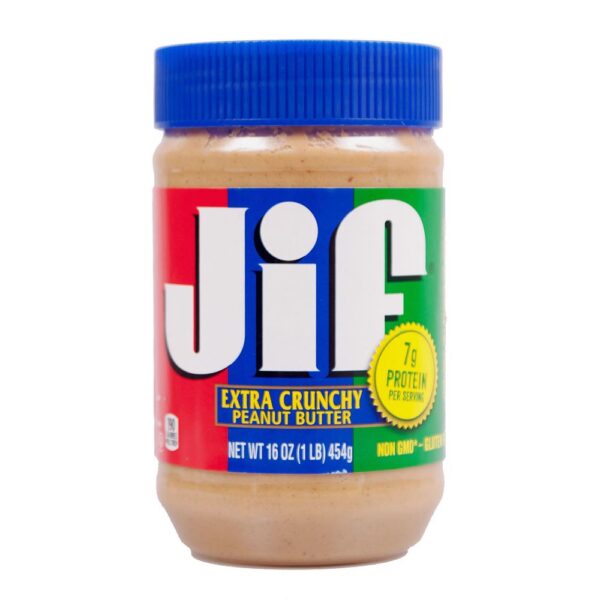 15,31 €/kg Jif Extra Crunchy Peanut Butter, Erdnussbutter USA, 454g