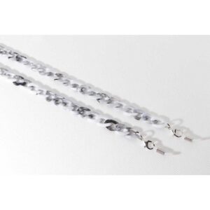 Kunststoff Kette für Brille und/oder Gesichtsmaske ca. 74cm Länge grau