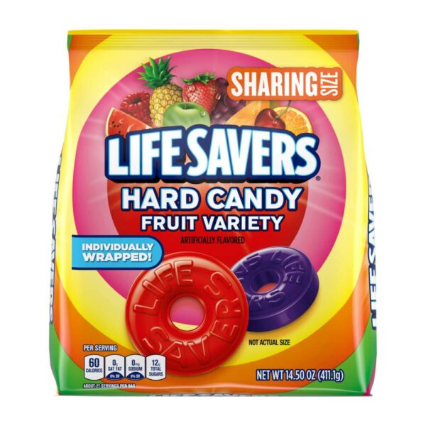 19,34 €/kg Lifesavers Hard Candy Fruit Variety Candy Bonbon, 411g