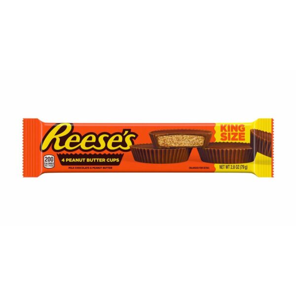 18,99 €/kg Reeses Peanut Butter Cups - King Size, 79g (MHD 25.10.2022)