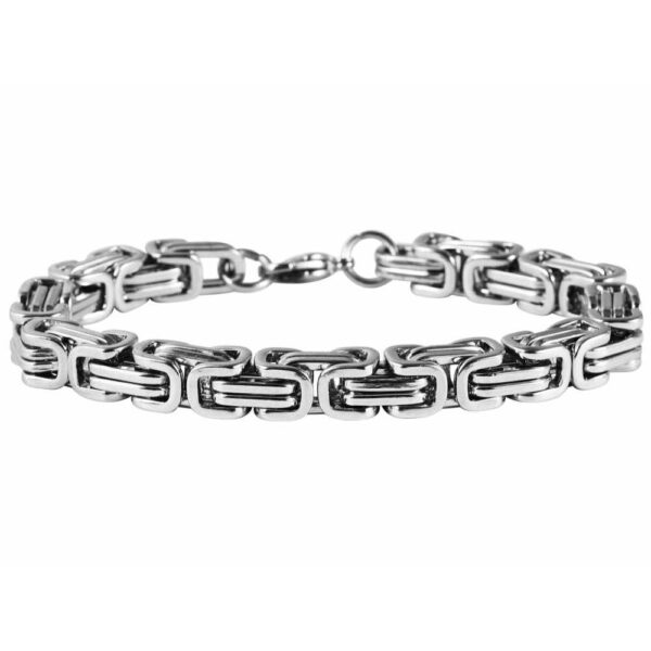 Silberfarbenes Akzent Armband aus Edelstahl
