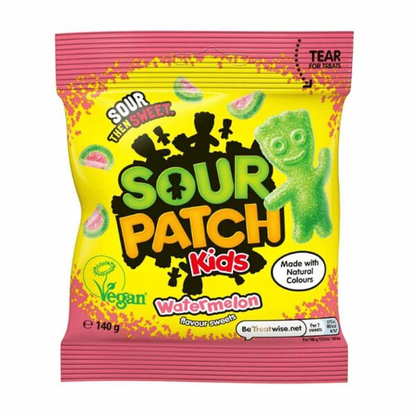 21,07 €/kg Sour Patch Kids Fruit Watermelon - Saure Fruchtgummi, 140g