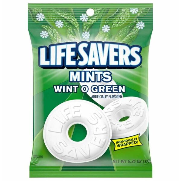 2,26 €/g Tüte Lifesavers Wint-O-Green, Candy, Bonbon (177g)