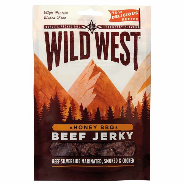 78,43 €/kg Wild West Beef Jerky - Honey BBQ Trockenfleisch 70g Packung