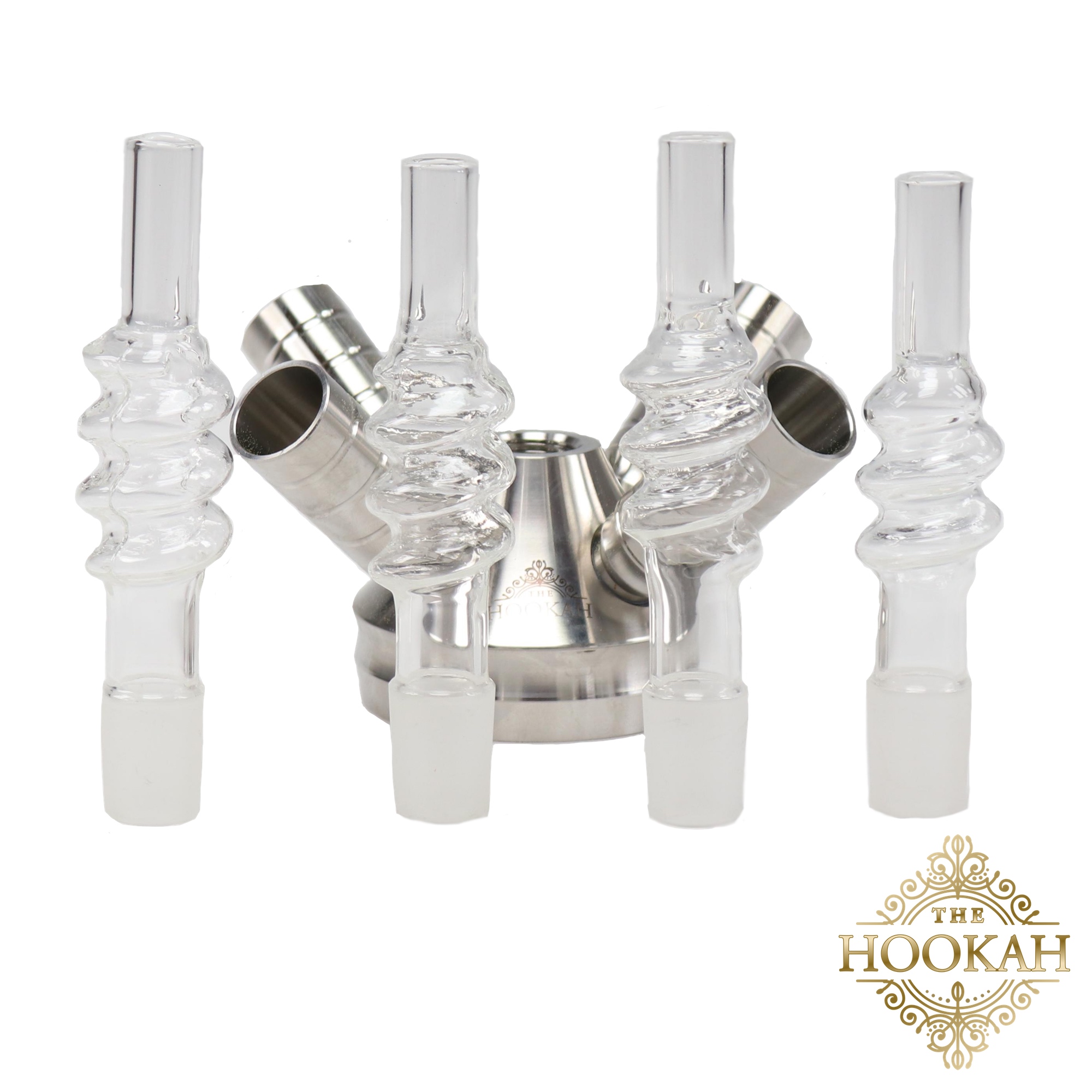 4 x 001 Glasschliffadapter CrissCross 18/8