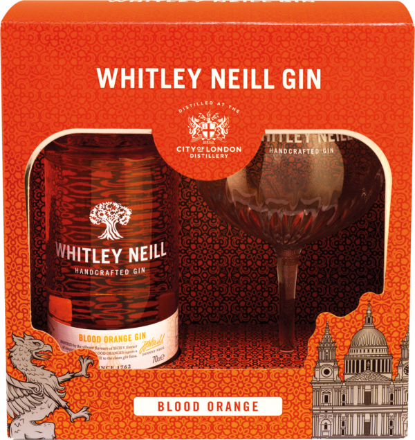 Whitley Neill Blood Orange Gin mit Glas